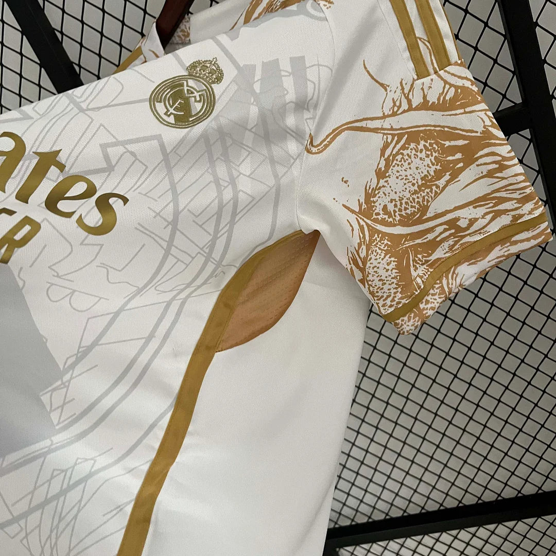2023/2024 Real Madrid Golden white dragon Special Edition Football Shirt1:1