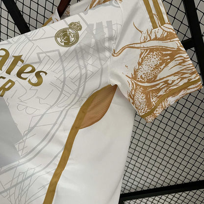 2023/2024 Real Madrid Golden white dragon Special Edition Football Shirt1:1