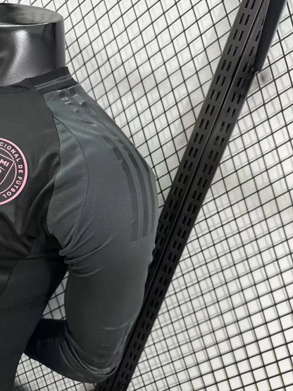 2025/2026 Long Sleeve Inter Miami Away Player Version Football Jersey 1:1 Thailand Quality