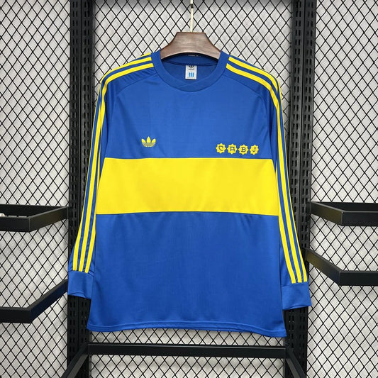 1981 Retro Boca Juniors Home Long Sleeves Football Jersey 1:1