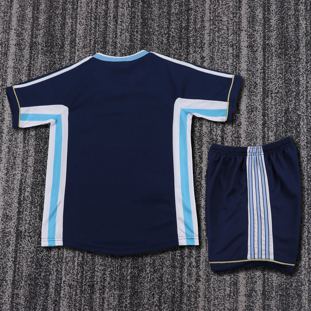 1998 Retro Argentina National Team Away Jersey 1:1 Kids Size