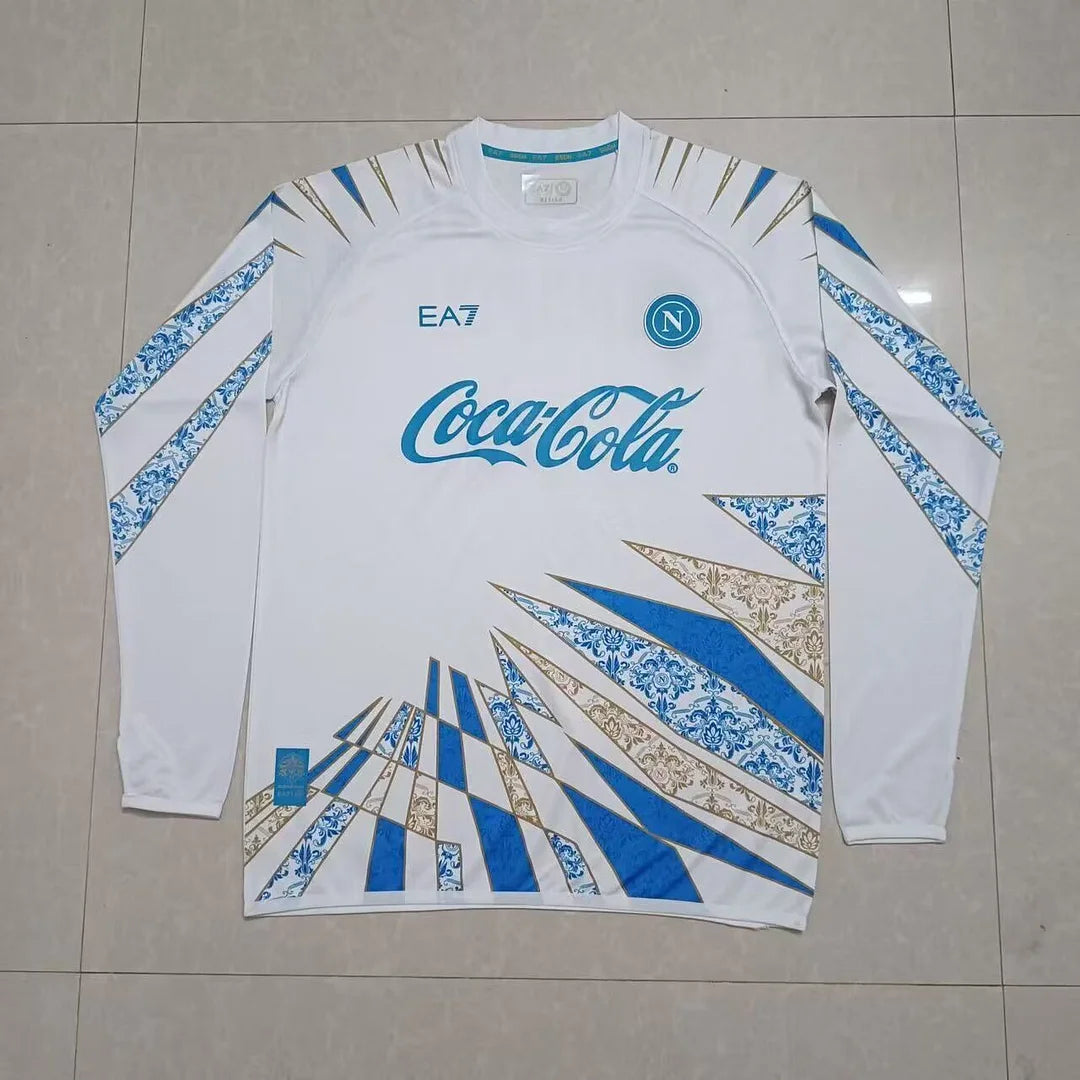 2025/2026 Napoli Long Sleeves Pre Match Training Football Jersey 1:1