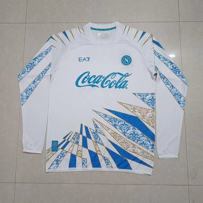 2025/2026 Napoli Long Sleeves Pre Match Training Football Jersey 1:1