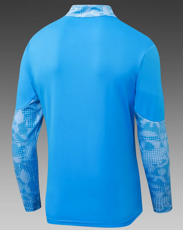 2025/2026 Manchester City Half-Pull Training Suit Bule Football Shirt 1:1 Set