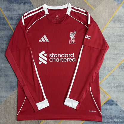 2025/2026 Long Sleeve Liverpool Home Football Jersey 1:1