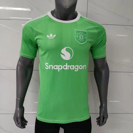 2025/2026 Player Version Manchester United Training Clothes Green Football Shirt 1:1