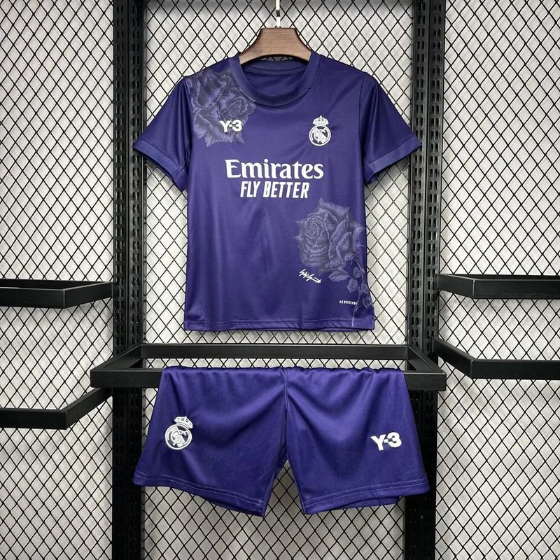 2024/2025 Real Madrid Y-3 Special Edition Purple Football Shirt 1:1 Kids Size
