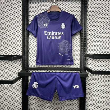 2024/2025 Real Madrid Y-3 Special Edition Purple Football Shirt 1:1 Kids Size