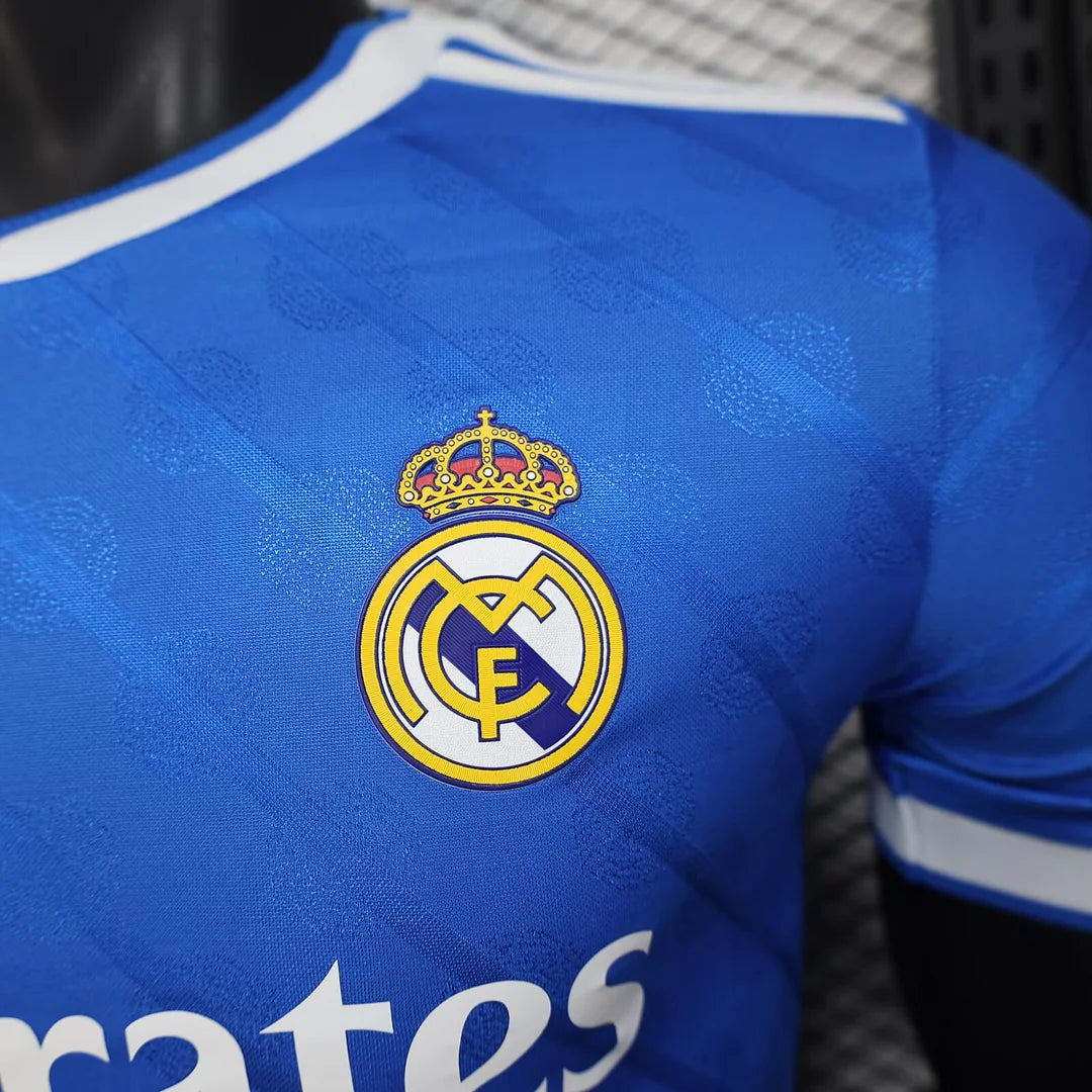 2025/2026 Player Version Real Madrid Third Away Blue Football Jersey 1:1