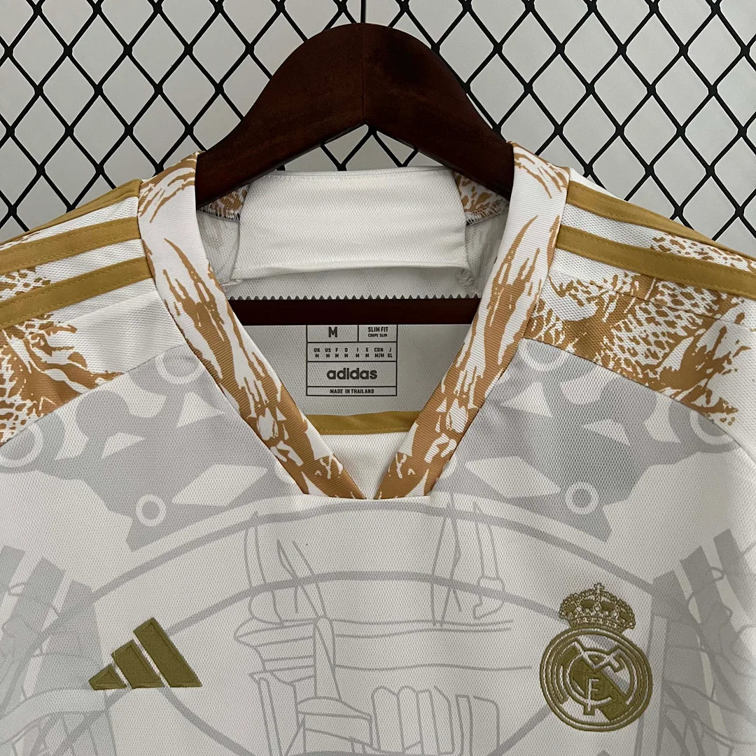 2023/2024 Real Madrid Golden white dragon Special Edition Football Shirt1:1