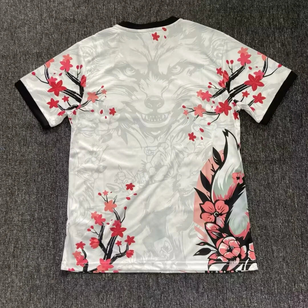 2025/2026 Japan Special Edition White Red Flower Fox Football Jersey 1:1