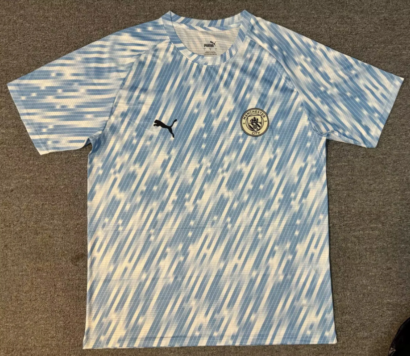 2025/2026 Manchester City Blue and White Special Edition Football Jersey 1:1