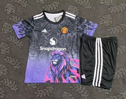 2025/2026 Manchester United Lion Training Suit Football Shirt 1:1 Kids Size