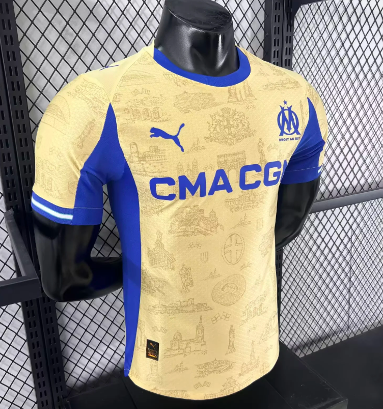 2025/2026 Player Version Olympique de Marseille Fourth Away Football Jersey 1:1