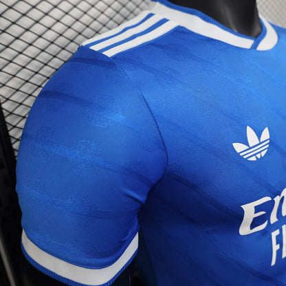 2025/2026 Player Version Real Madrid Third Away Blue Football Jersey 1:1