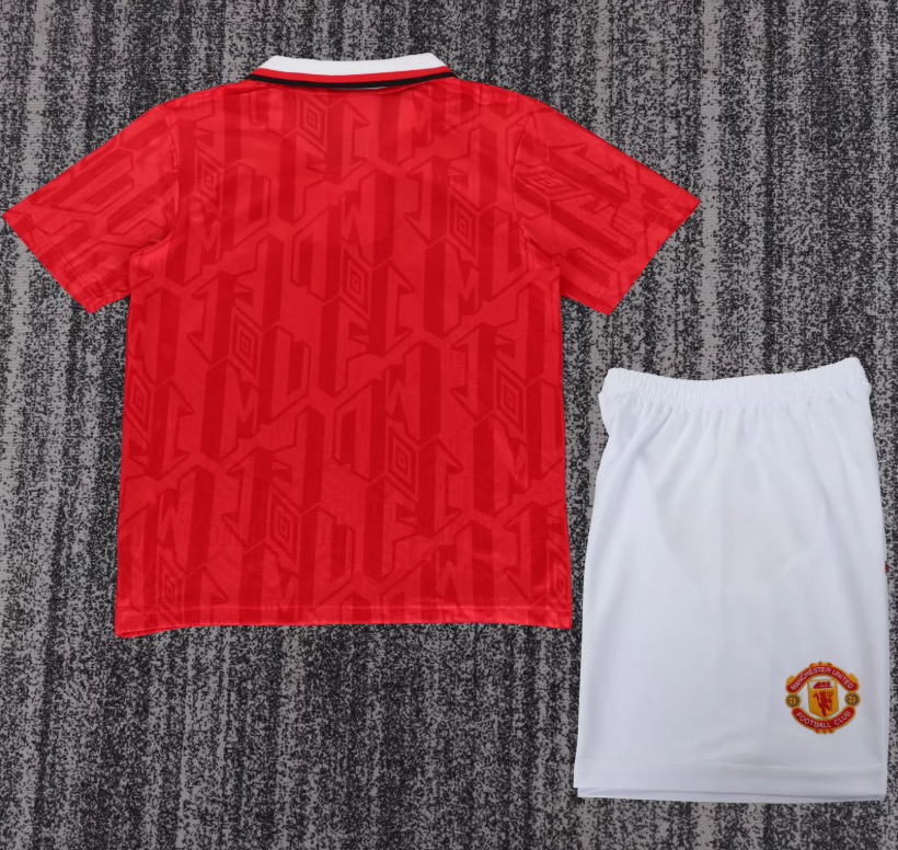 1992/1994 Retro Manchester United Home Football Jersey 1:1 Kids Size
