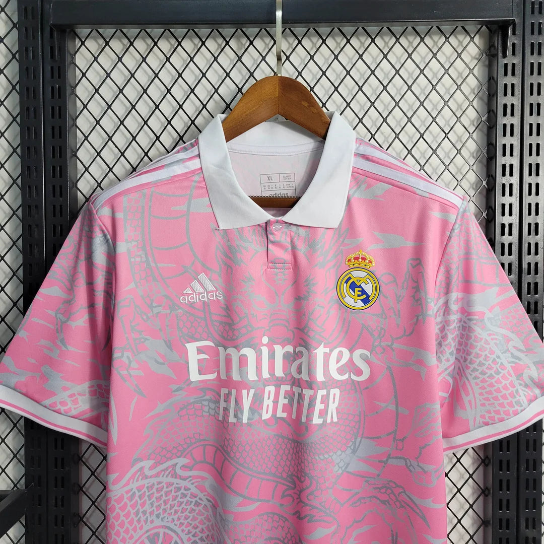 2023/2024 Real Madrid Chinese Dragon Pink Football Shirt 1:1