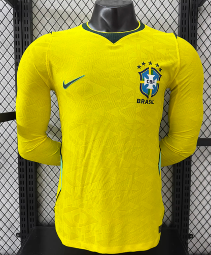 2026 Long sleeves Player Version Brazil Home Football Jersey 1:1