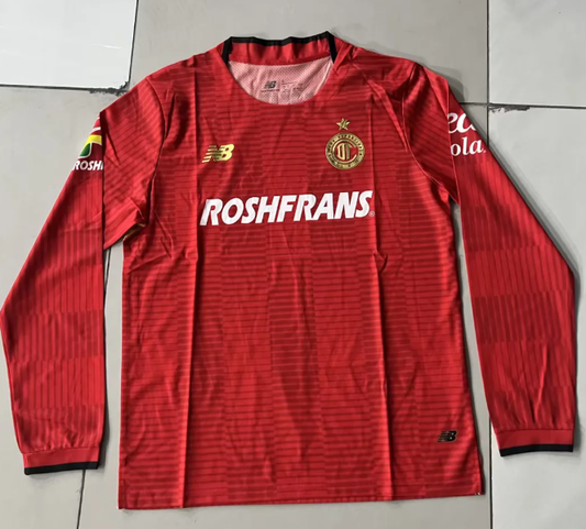 2025/2026 Long Sleeve Deportivo Toluca Home Football Jersey 1:1