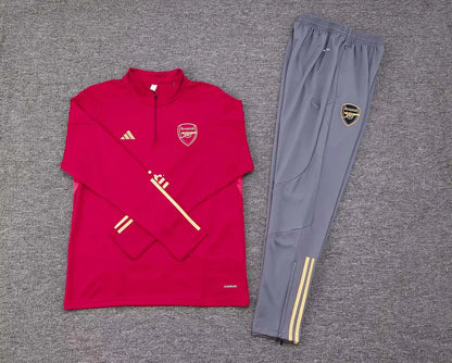 2023/2024 Arsenal Half-Pull Training Suit Red Football Shirt 1:1 Set