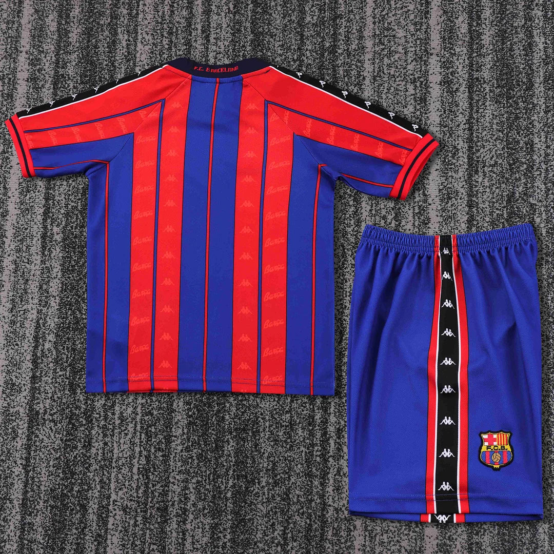 1997-1998 Retro Barcelona Home Football Shirt 1:1 Kids Size