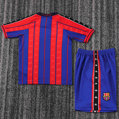1997-1998 Retro Barcelona Home Football Shirt 1:1 Kids Size
