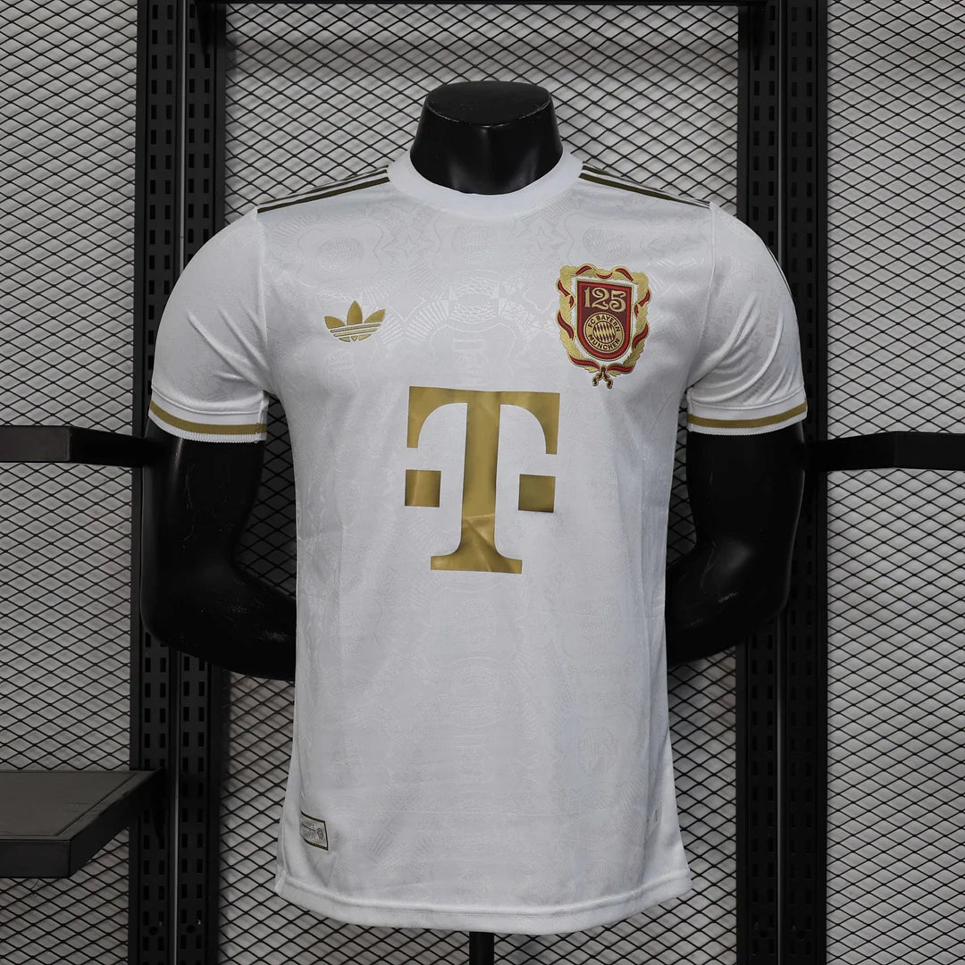 2025/2026 Player Version Bayern Munich 125th Anniversary White Football Jersey 1:1