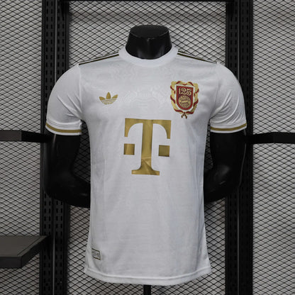 2025/2026 Player Version Bayern Munich 125th Anniversary White Football Jersey 1:1