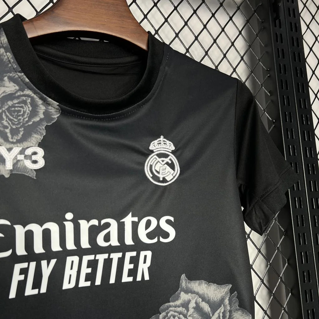 2024/2025 Real Madrid Y-3 Special Edition Black Football Shirt 1:1 Kids Size