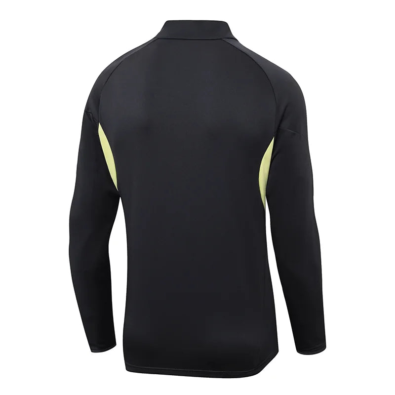 2025-2026 Real Madrid Dark Gray Half-Pull Training Suit Football Shirt 1:1 Set