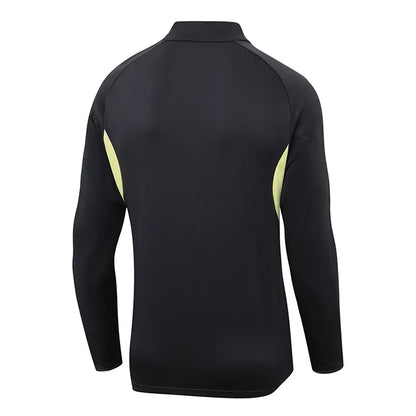 2025-2026 Real Madrid Dark Gray Half-Pull Training Suit Football Shirt 1:1 Set