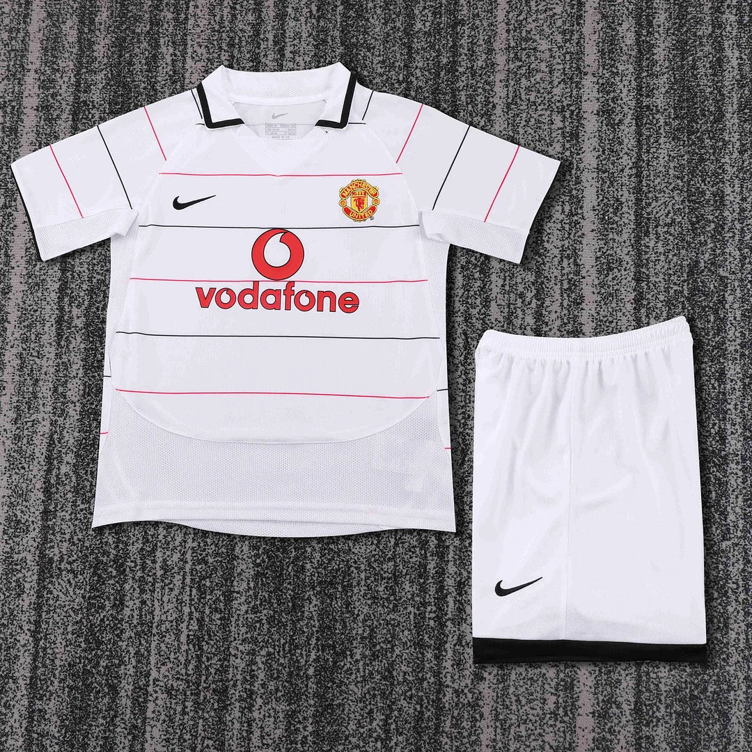 2003-2005 Retro Manchester United Away Football Shirt 1:1 Kids Size