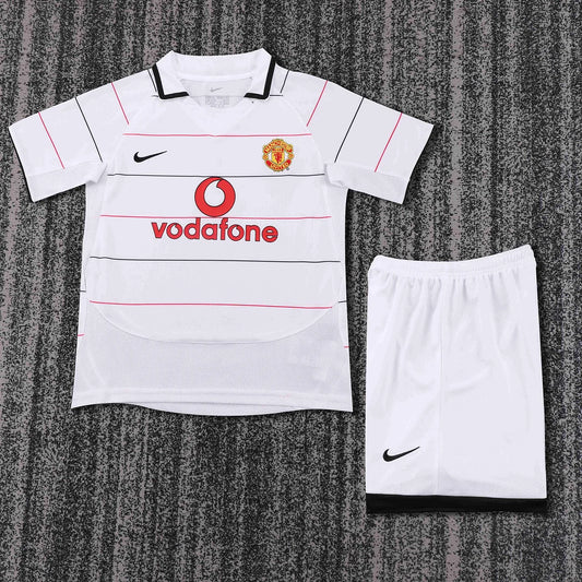 2003-2005 Retro Manchester United Away Football Shirt 1:1 Kids Size