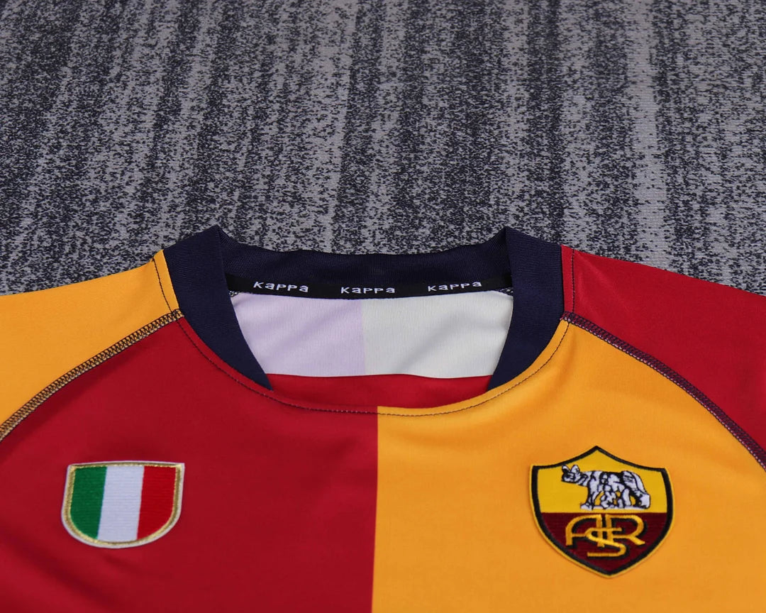 2000/2001 Retro Roma Home Soccer Jersey 1:1 Kids Size