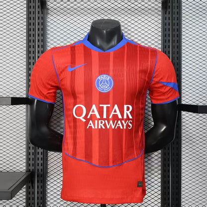 2025/2026 Player Version Paris Saint-Germain Third away Red Football Shirt 1:1
