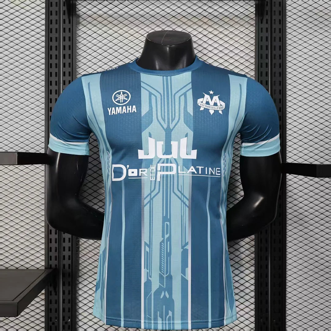 2025/2026 Player Version Olympique de Marseille Special Edition Upper Blue Football Jersey 1:1