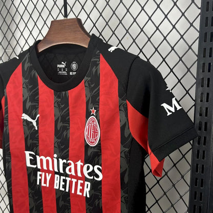 2025/2026 AC Milan Home Football Shirt 1:1 Kids Size