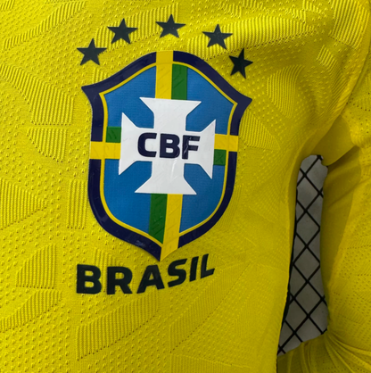 2026 Long sleeves Player Version Brazil Home Football Jersey 1:1