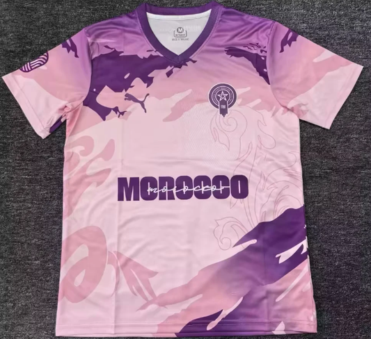 2025/2026 Morocco National Training Suit pink and purple Football Jersey 1:1