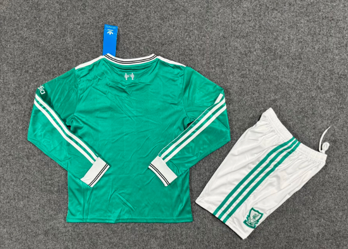 2025/2026 Long Sleeve Liverpool Third Away Football Jersey 1:1 Kids Size