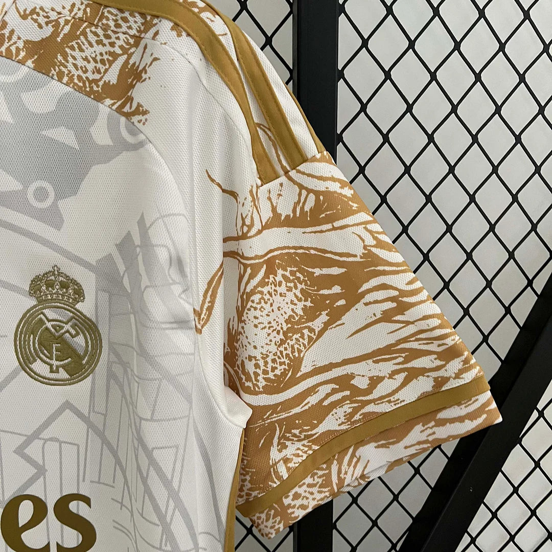 2023/2024 Real Madrid Golden white dragon Special Edition Football Shirt1:1