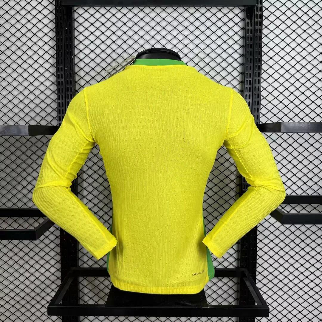 2025/2026 Long sleeves Player Version Brazil Home Football Jersey 1:1