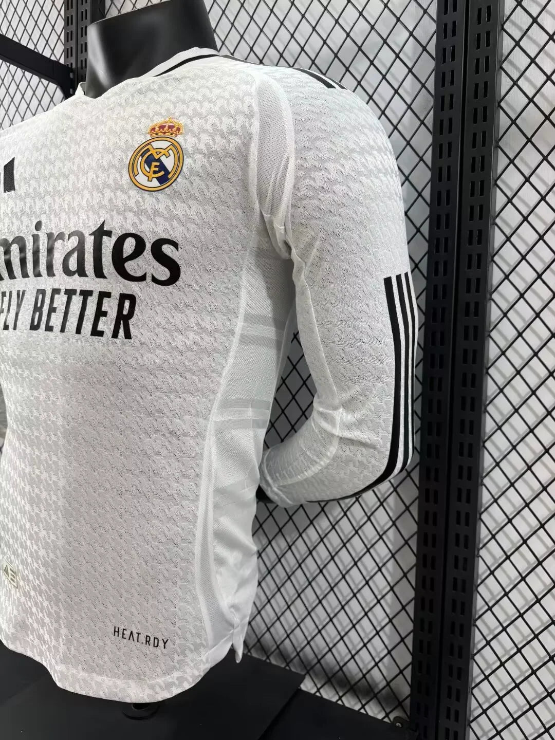 2024/2025 Player Version Real Madrid Home Long Sleeve Jersey 1:1
