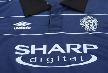 1999/2000 Retro Manchester United Away Football Jersey 1:1 Kids Size