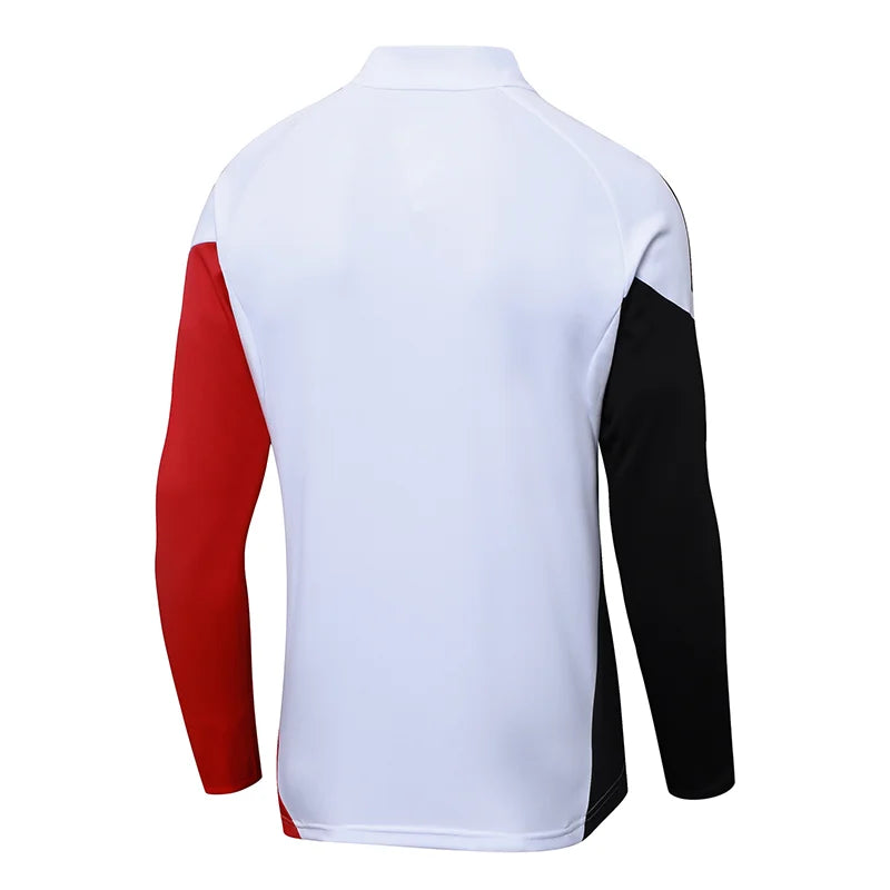 2025/2026 Ajax Half-Pull Training Suit White Football Shirt 1:1 Set