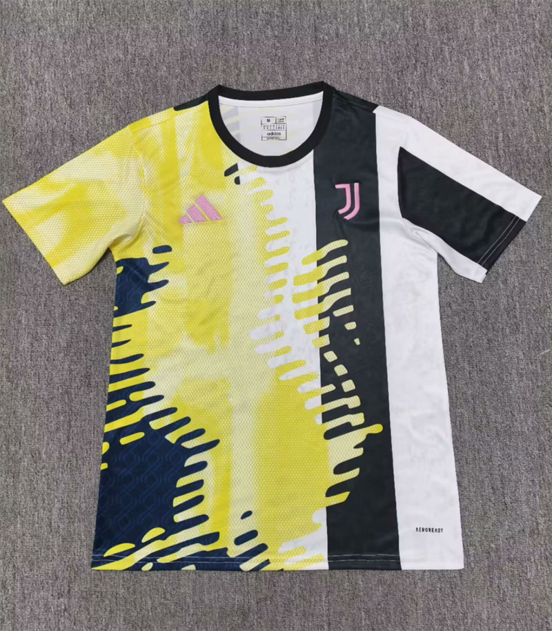2024/2025 Juventus Pre-match Training Uniform Yellow Jersey 1:1