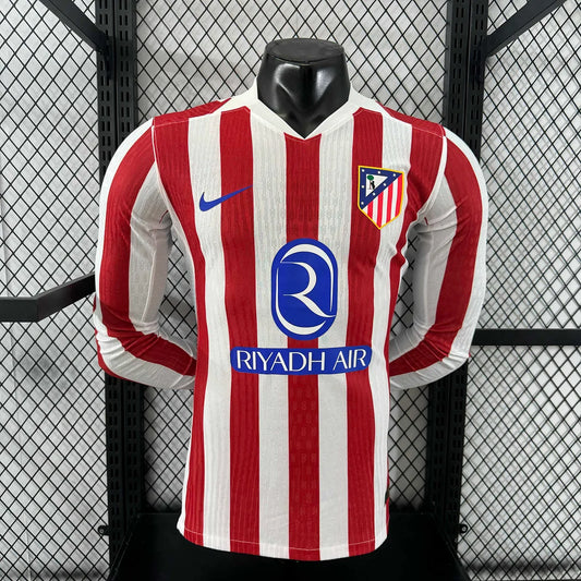 2025/2026 Player Version Atletico Madrid Home Long Sleeve 1:1