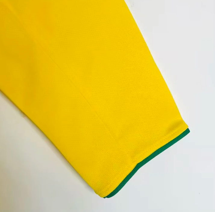 2004 Retro Long Sleeve Brazil Home Football Jersey 1:1