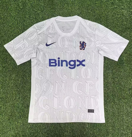 2025/2026 Chelsea Pre-match training uniforms white Football Jersey 1:1
