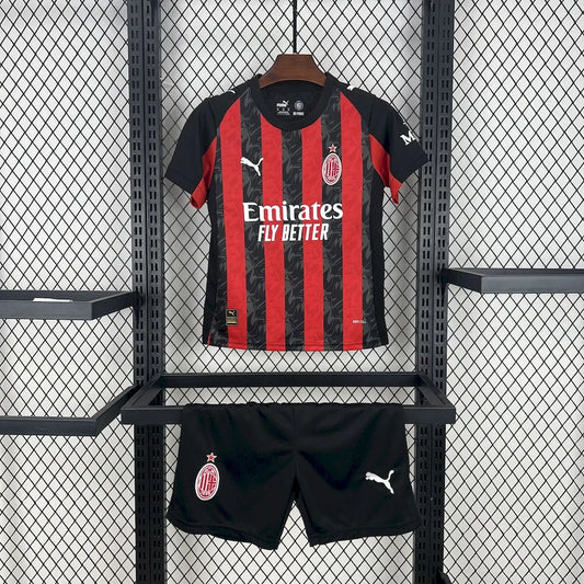 2025/2026 AC Milan Home Football Shirt 1:1 Kids Size